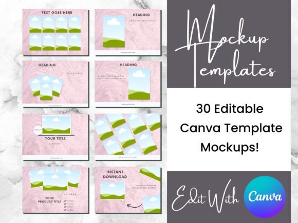 30 Digital Products Mockup Templates for Stunning Listings