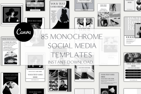 85 Monochrome Social Media Templates: A Strategic Design Asset