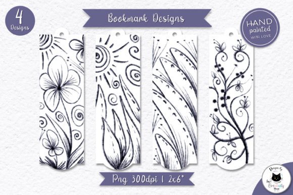 Botanical Printable Bookmark Templates for Crafters and Designers