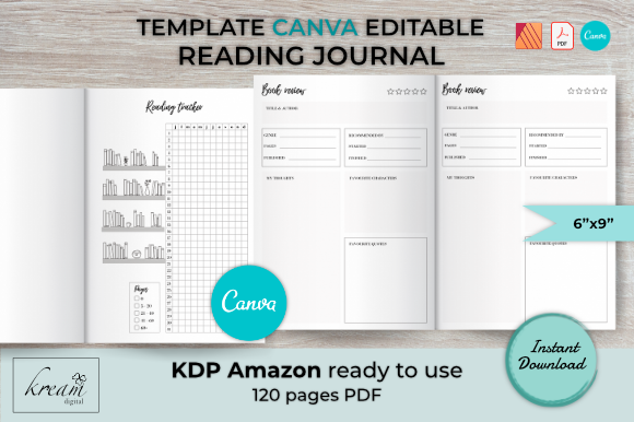 CANVA Reading Journal Templates: Your Complete KDP Interior Solution