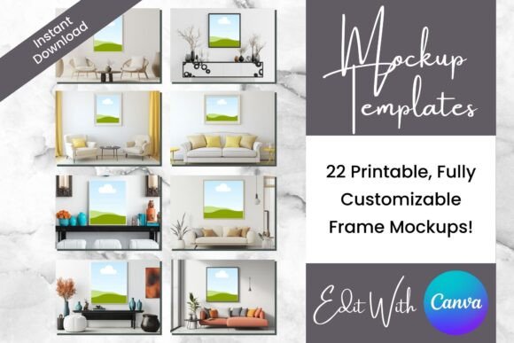Elevate Your Art with 22 Wall Art Frame Mockups