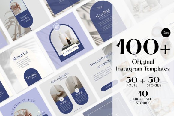 Elevate Your Brand with Aesthetic Blue Instagram Templates