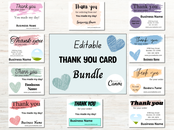 Elevate Your Brand with Editable Thank You Card Templates