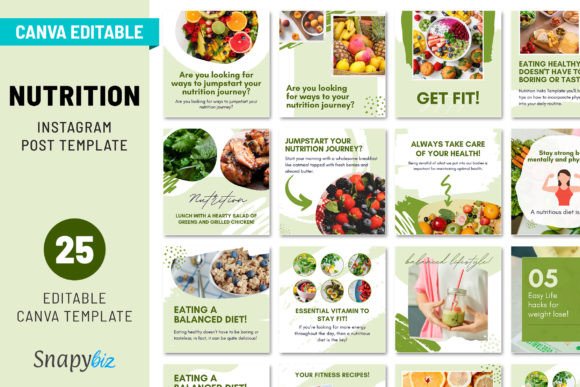 Elevate Your Brand with Nutrition Instagram Templates