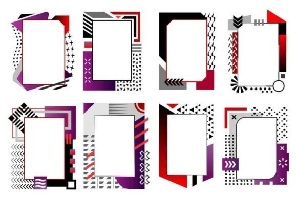 Elevate Your Designs with Abstract Frame Templates