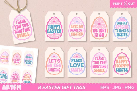 Groovy Easter Eggs Gift Tag Templates: A Crafter's Best Friend