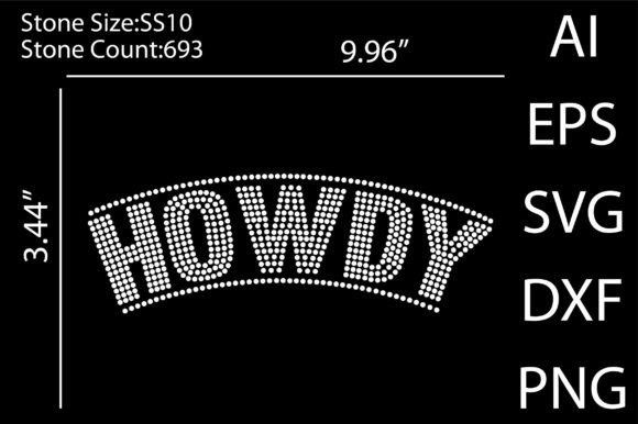 Howdy Rhinestone Templates Design: A Sparkle-Ready Creative Asset
