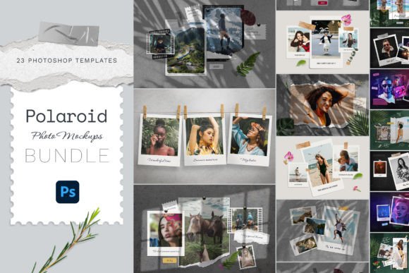Polaroid Photo Templates Big Set: Instant Vintage Charm