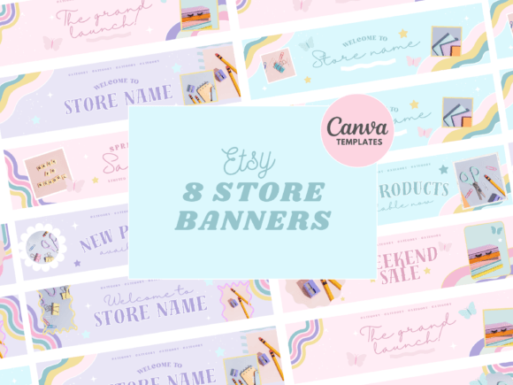 Refresh Your Etsy Storefront with Pastel Banner Templates