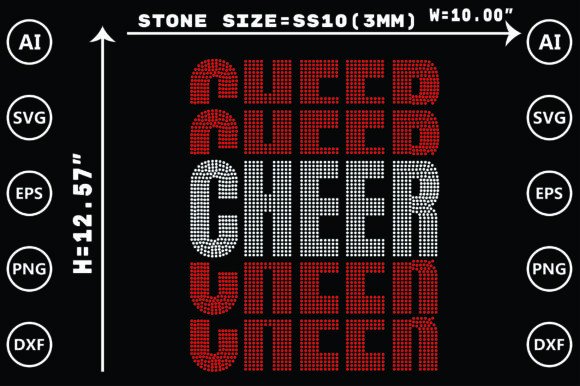 Sparkle and Spirit: Cheer Rhinestone Templates Design