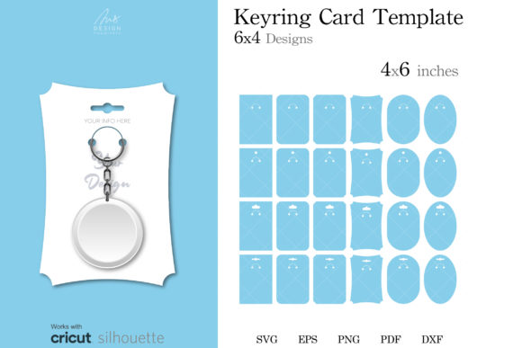 Streamline Your Craft Business with 24 Keyring Display Card Templates SVG