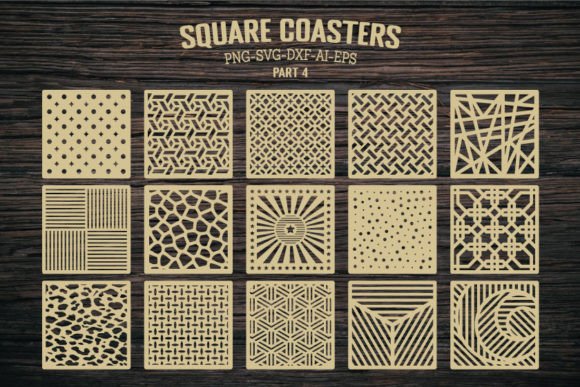 Stylishly Accent Your Dining with Square Coaster Templates