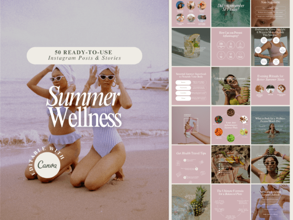 Summer Wellness Instagram Templates: Your Seasonal Brand Kit